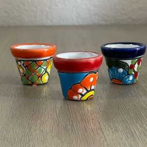 Mini Talavera Pottery - Succulent Pot Planter Flower Hand-Painted